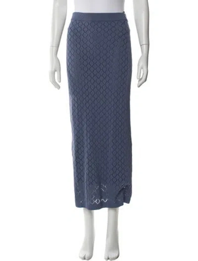 Pre-owned A.l.c Patterned Midi Length Skirt W/ Tags In Blue