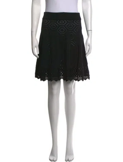 Pre-owned A.l.c Patterned Mini Skirt In Black