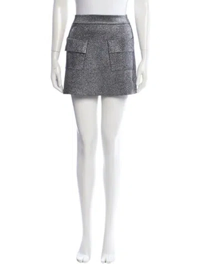 Pre-owned A.l.c Patterned Mini Skirt In Neutral