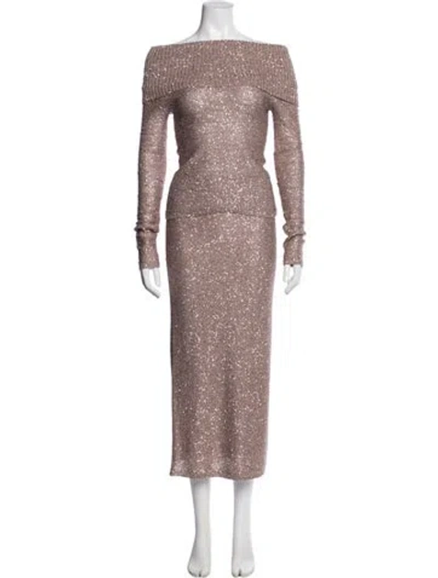 Pre-owned A.l.c Patterned Sequin Embellishments Skirt Set