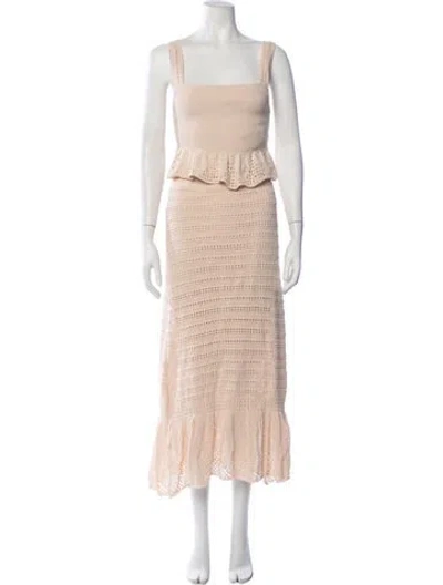 Pre-owned A.l.c Patterned Skirt Set In Pink