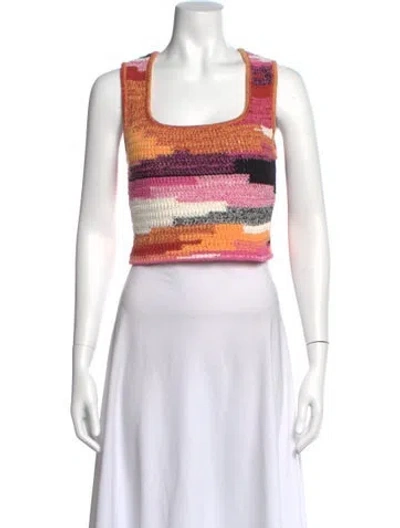 Pre-owned A.l.c Patterned Square Neckline Sweater In Neutral