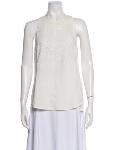 Pre-owned A.l.c Patterned V-neck Top In Neutral