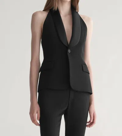 A.l.c Payton Halter Neck Vest In Black