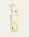 A.l.c Penny Draped Satin Maxi Dress