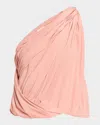 A.l.c Petra Draped One-shoulder Top In Coral Haze