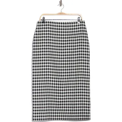 A.l.c . Phoebe Gingham Linen Blend Skirt In Multi