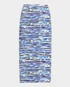 A.l.c Phoebe Stripe Pencil Skirt In Navy Strip