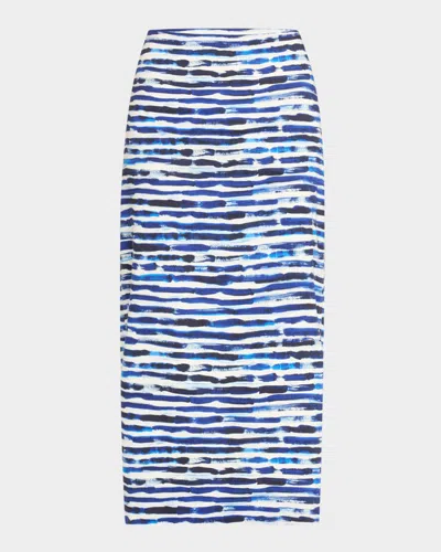 A.l.c Phoebe Stripe Pencil Skirt In Navy Strip