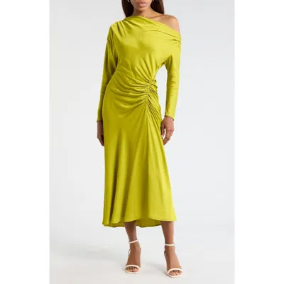 A.l.c . Piper Asymmetric Long Sleeve Dress In Green