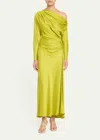 A.l.c Piper Dress In Green Amber