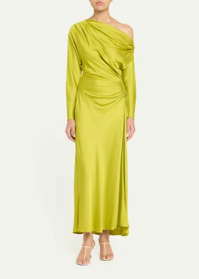 A.l.c Piper Dress In Green Amber In Multi