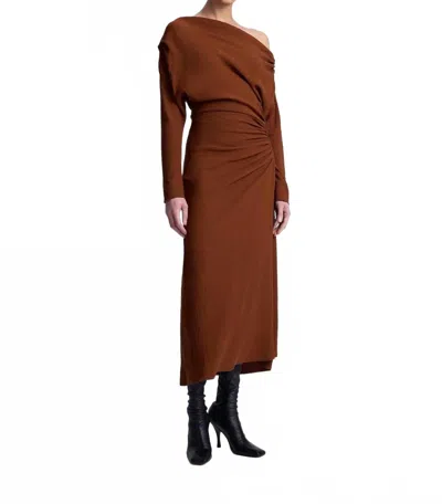 A.l.c Piper Midi Dress In Brunette In Brown