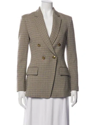 Pre-owned A.l.c Plaid Print Blazer In Neutrals