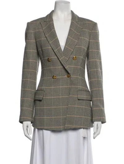 Pre-owned A.l.c Plaid Print Blazer In Neutrals