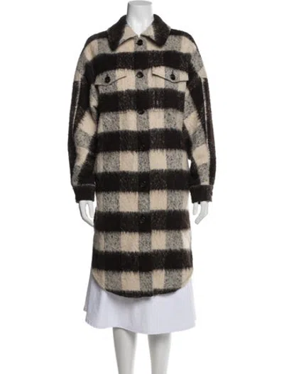 Pre-owned A.l.c Plaid Print Coat In Neutrals