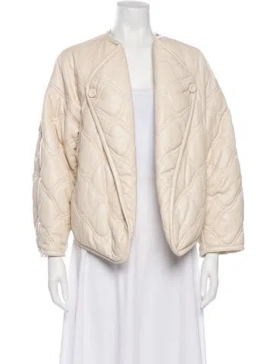 Pre-owned A.l.c Plaid Print Evening Jacket In Neutral