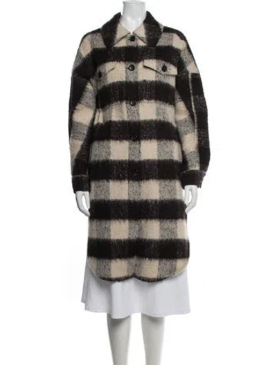Pre-owned A.l.c Plaid Print Jacket In Brown