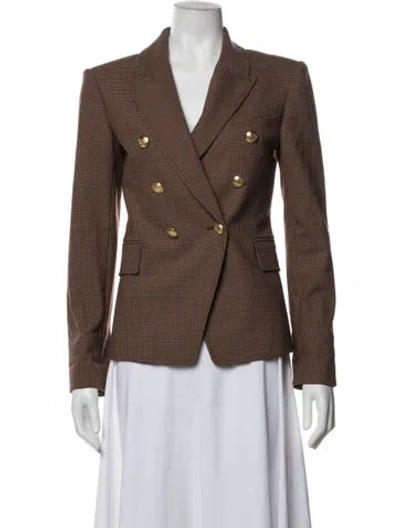 Pre-owned A.l.c Plaid Print Jacket In Brown