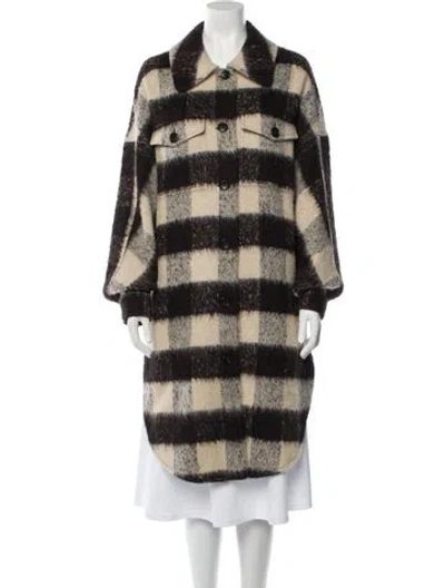 Pre-owned A.l.c Plaid Print Jacket In Neutral