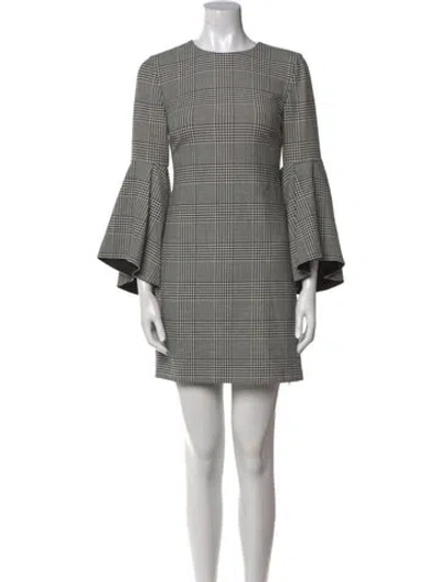 Pre-owned A.l.c Plaid Print Mini Dress In Multi
