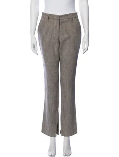 Pre-owned A.l.c Plaid Print Straight Leg Pants In Multi