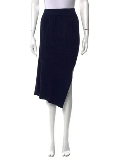 Pre-owned A.l.c Pleated Accents Knee-length Skirt In Blue