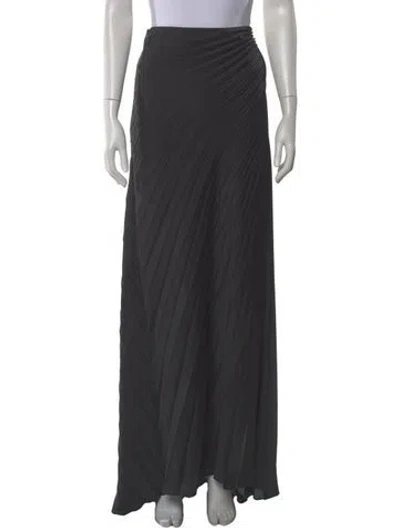 Pre-owned A.l.c Pleated Accents Long Skirt In Black