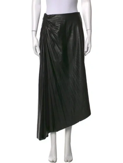 Pre-owned A.l.c Pleated Accents Long Skirt In Black