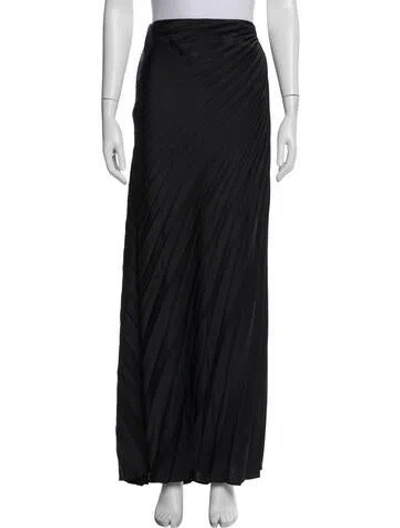 Pre-owned A.l.c Pleated Accents Long Skirt In Black