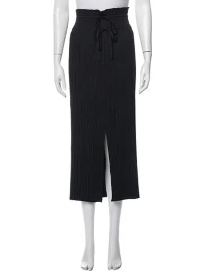 Pre-owned A.l.c Pleated Accents Long Skirt In Black