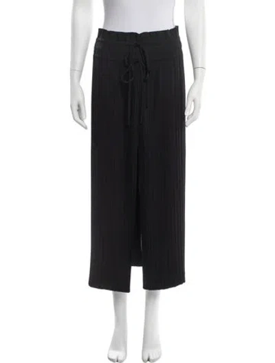 Pre-owned A.l.c Pleated Accents Long Skirt In Black