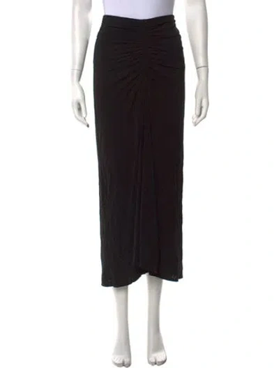 Pre-owned A.l.c Pleated Accents Long Skirt In Black