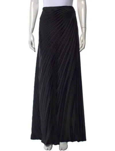 Pre-owned A.l.c Pleated Accents Long Skirt In Black