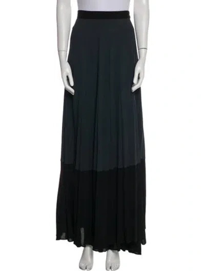 Pre-owned A.l.c Pleated Accents Long Skirt In Blue