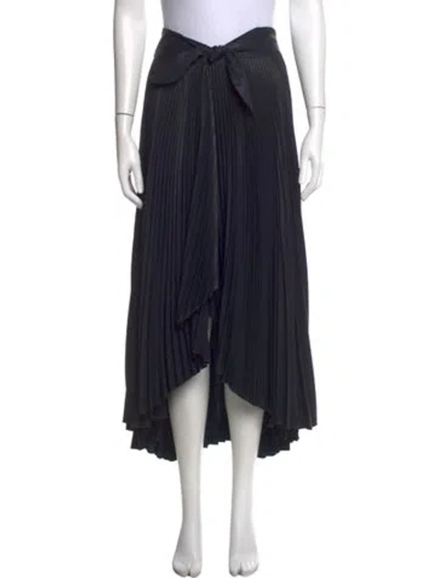 Pre-owned A.l.c Pleated Accents Long Skirt In Blue