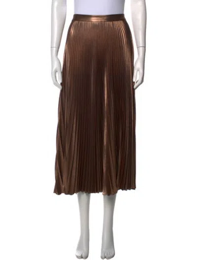 Pre-owned A.l.c Pleated Accents Long Skirt In Metallic