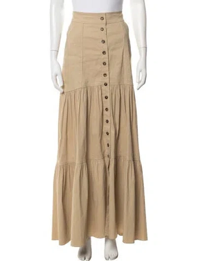 Pre-owned A.l.c Pleated Accents Long Skirt In Neutrals