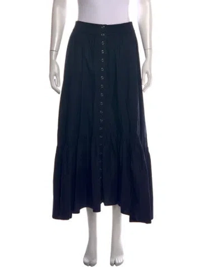 Pre-owned A.l.c Pleated Accents Long Skirt W/ Tags In Blue