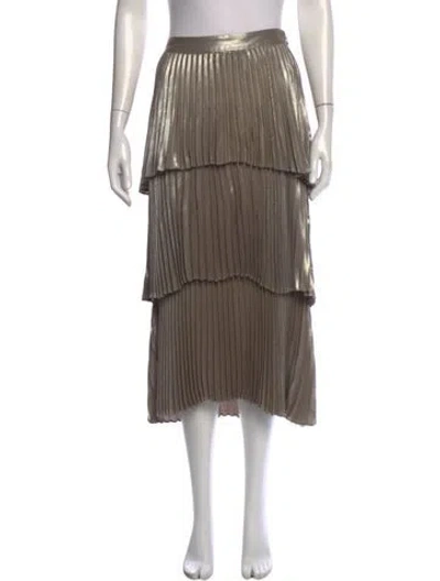 Pre-owned A.l.c Pleated Accents Midi Length Skirt