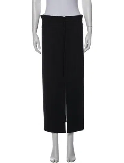 Pre-owned A.l.c Pleated Accents Midi Length Skirt In Black