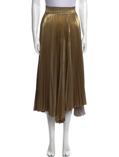 Pre-owned A.l.c Pleated Accents Midi Length Skirt In Multi