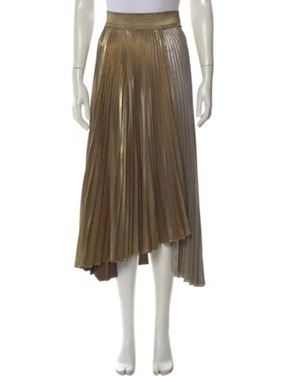 Pre-owned A.l.c Pleated Accents Midi Length Skirt In Multi