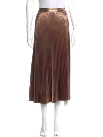 Pre-owned A.l.c Pleated Accents Midi Length Skirt In Neutral