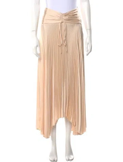 Pre-owned A.l.c Pleated Accents Midi Length Skirt In Neutral