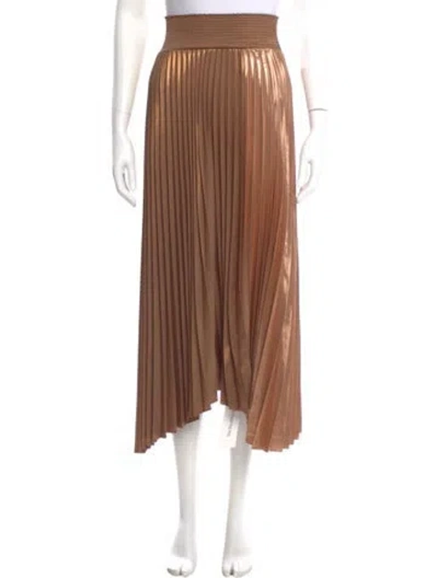 Pre-owned A.l.c Pleated Accents Midi Length Skirt In Neutral