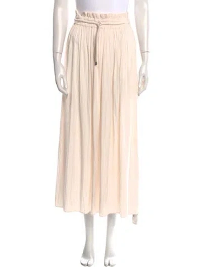 Pre-owned A.l.c Pleated Accents Midi Length Skirt In Neutral