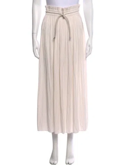 Pre-owned A.l.c Pleated Accents Midi Length Skirt In Neutral
