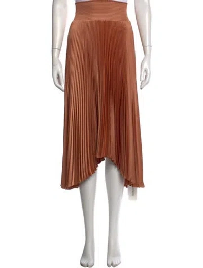 Pre-owned A.l.c Pleated Accents Midi Length Skirt In Neutral