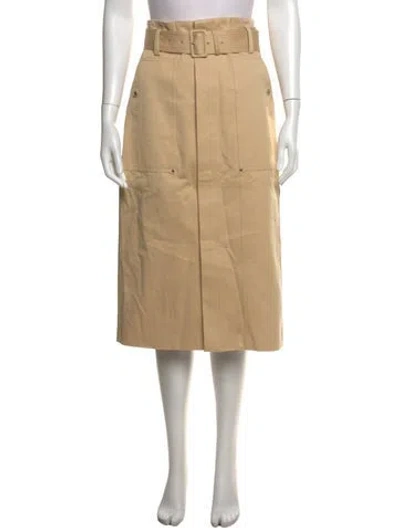 Pre-owned A.l.c Pleated Accents Midi Length Skirt In Neutrals